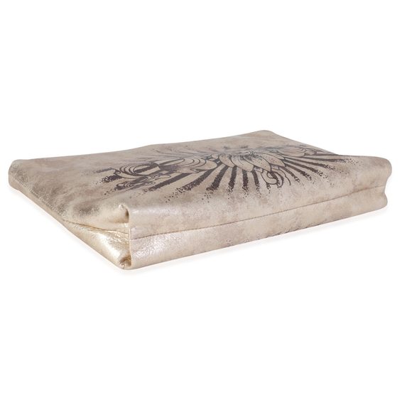 Chanel Metallic Gold Iridescent Calfskin Paris-Bombay Frame Clutch - Picture 6 of 6